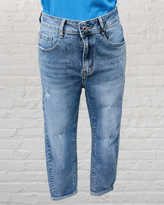 Jeans Mom Fit Strappetti