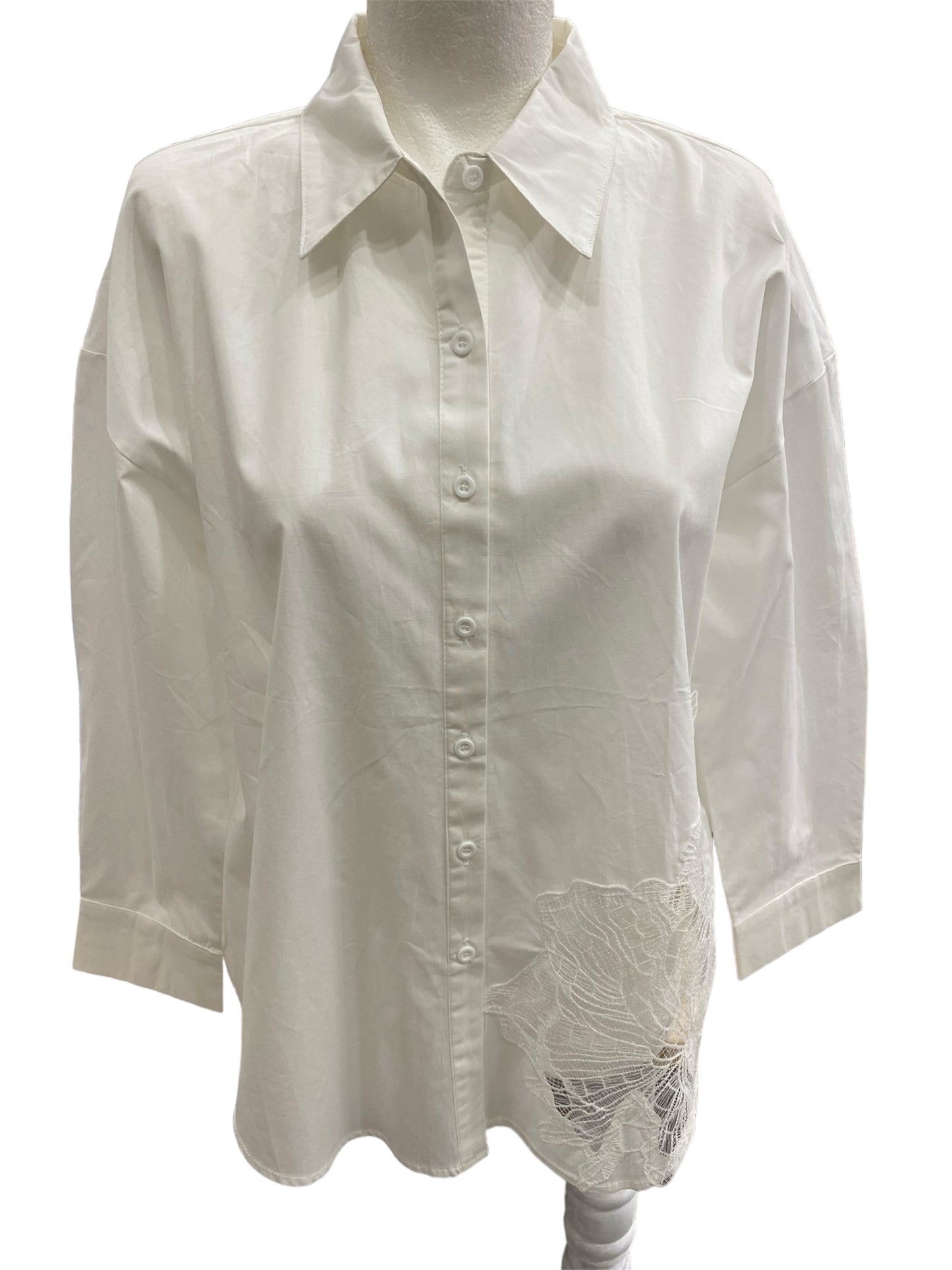 Camicia cotone macrame’